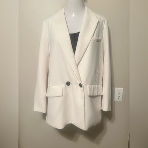 Zara Oversized Cream Blazer and matching high rise Bermuda shorts